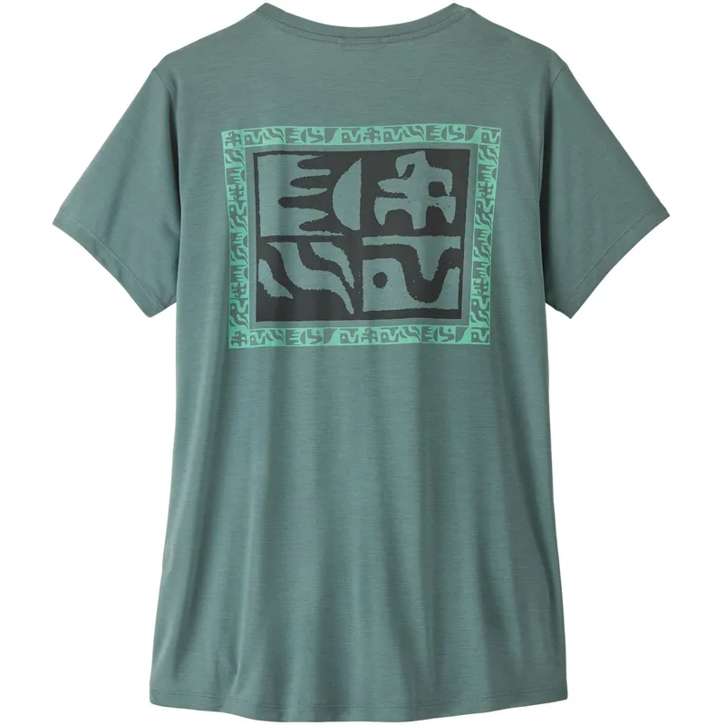 Patagonia Womens Cap Cool Daily Shirt - Mother Rays - Blue Sage Light-Blue Sage X Dye-2