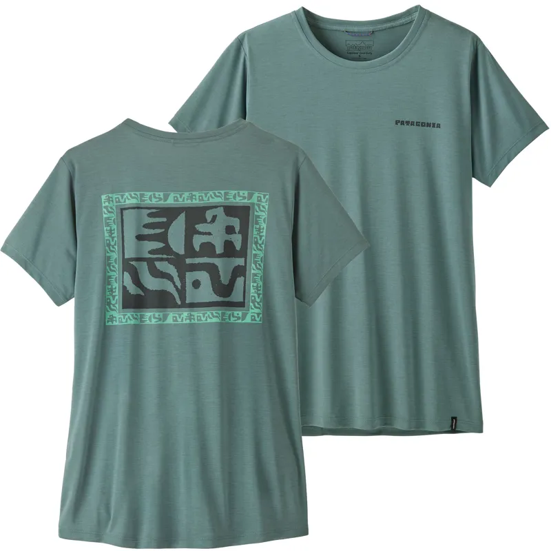 Patagonia Womens Cap Cool Daily Shirt - Mother Rays - Blue Sage Light-Blue Sage X Dye
