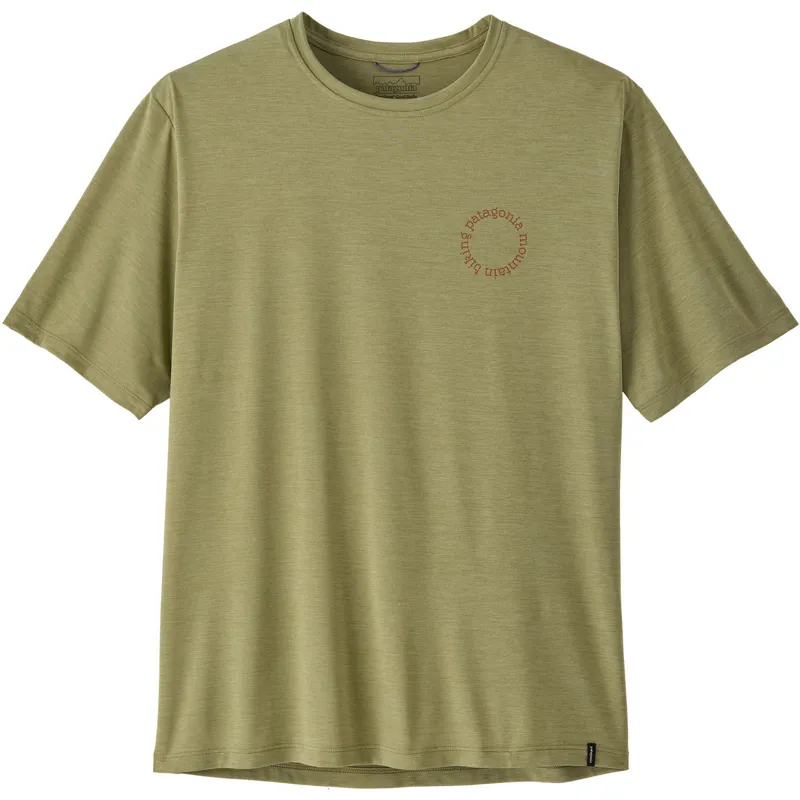 Patagonia Mens Cap Cool Daily Shirt - Spoke Stencil - Gumtree Green Light-Gumtree Green X Dye-1