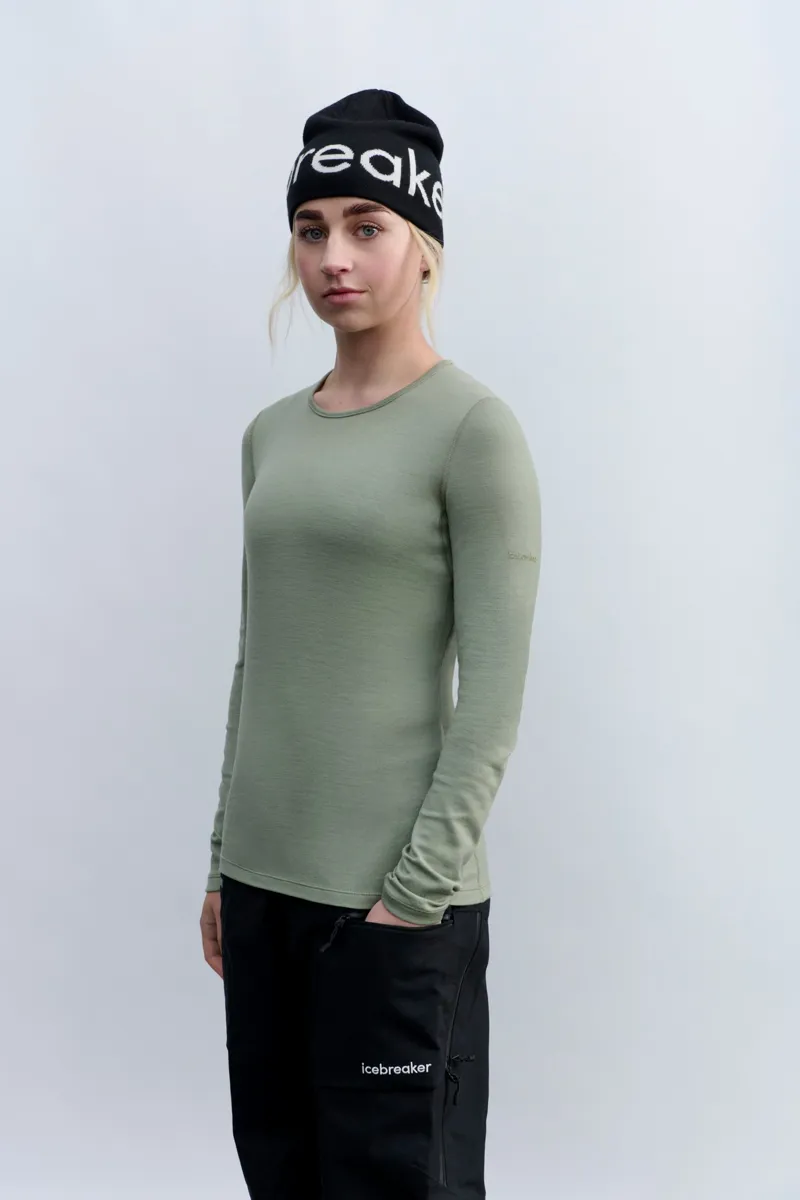 Icebreaker Womens 260 Tech Long Sleeved Crew Tee - Lichen-6