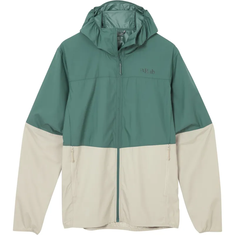 Rab Mens Windgather Hoody - Sage-Pebble