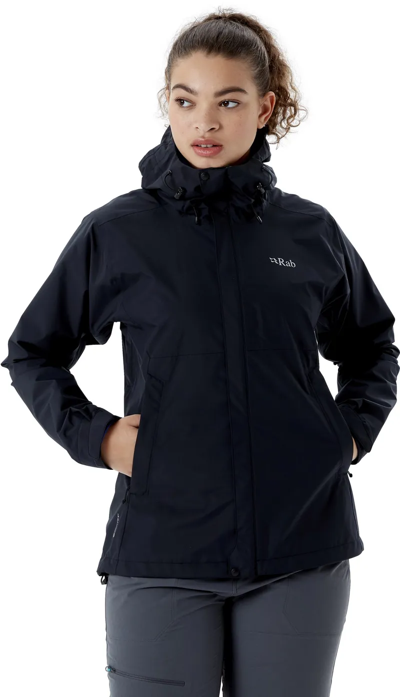 Rab Womens Downpour Eco Jacket - Black-3