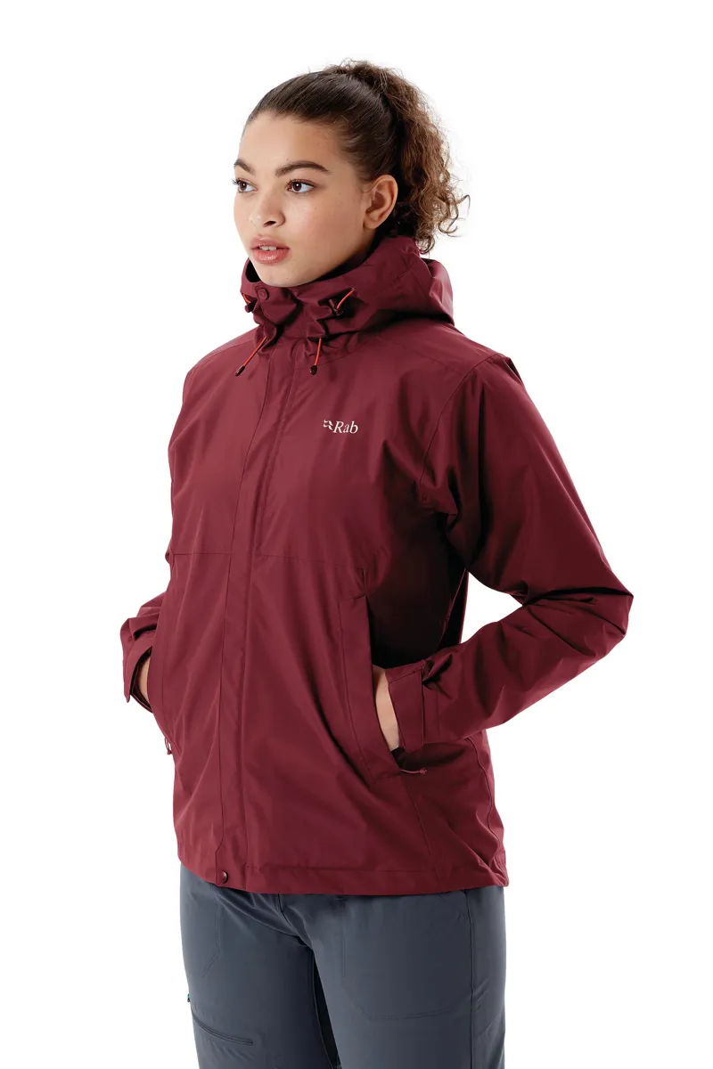 Rab Womens Downpour Eco Jacket - Deep Heather-1