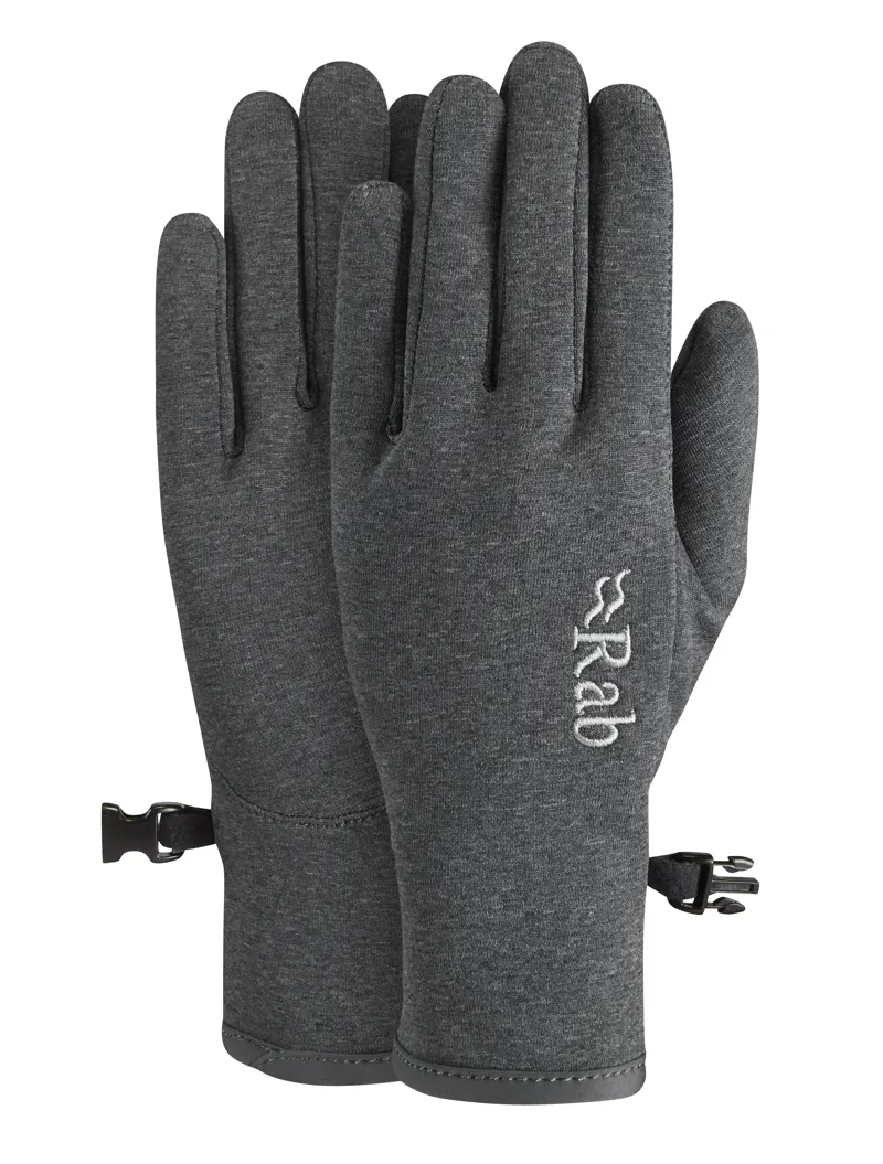 Rab Womens Geon Gloves - Black-Steel Marl 