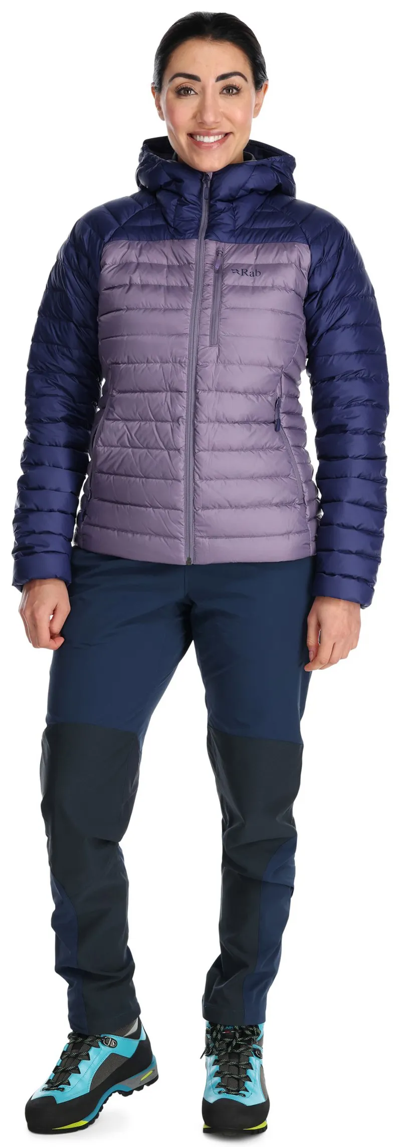 Rab Womens Microlight Alpine Jacket - Patriot Blue-Purple Sage-3