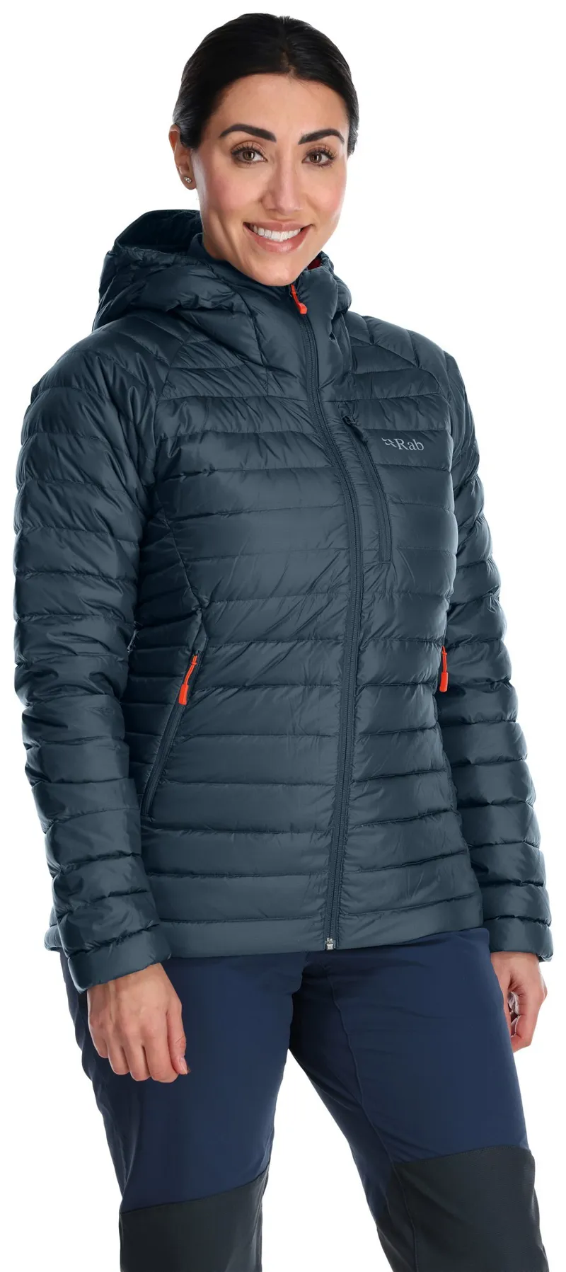 Rab Womens Microlight Alpine Long Jacket - Orion Blue-1