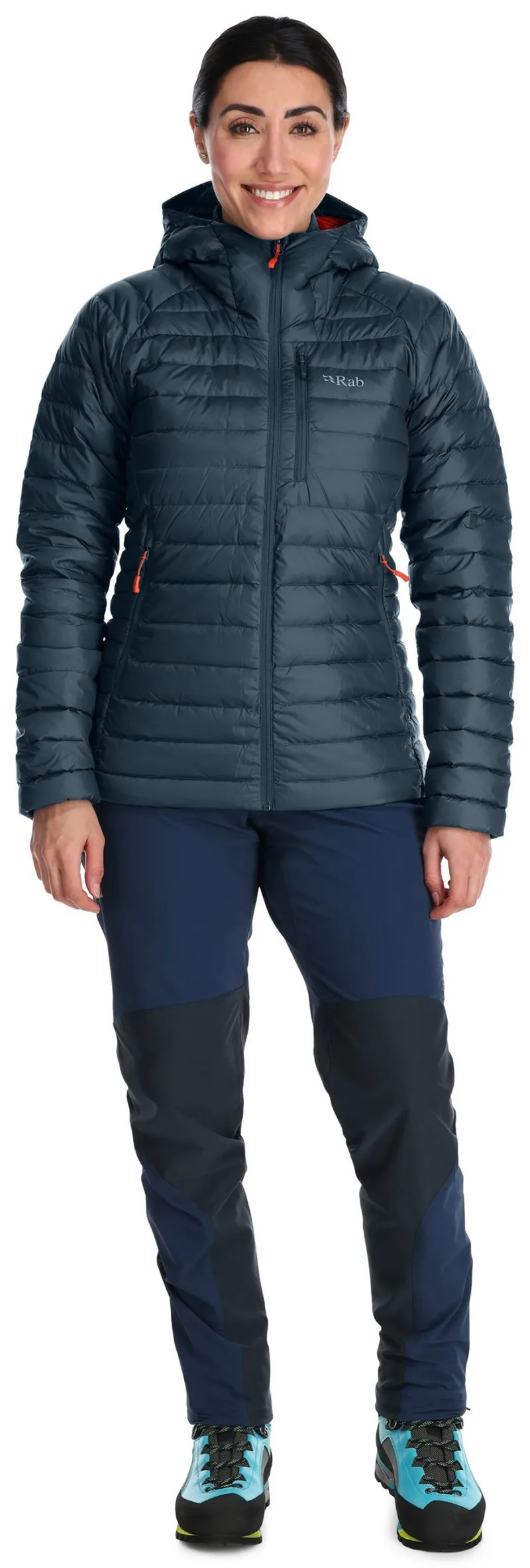 Rab Womens Microlight Alpine Long Jacket - Orion Blue-3