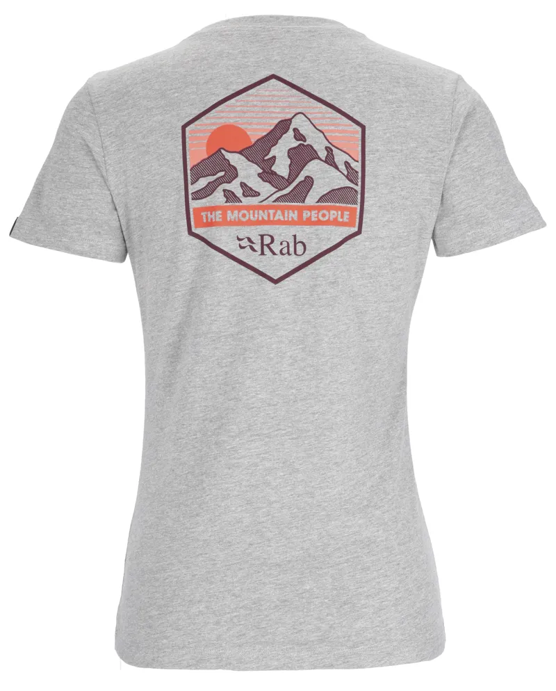 Rab Womens Stance Mountain Peak Tee - Grey Marl-1