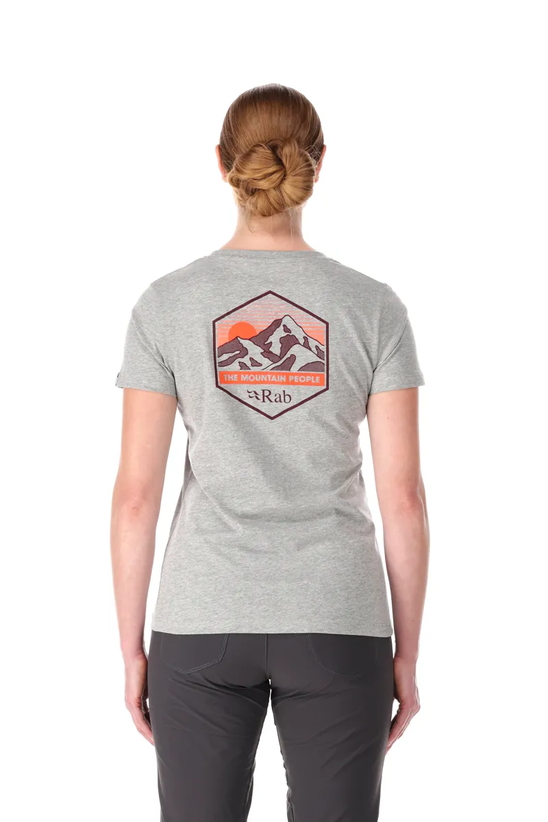 Rab Womens Stance Mountain Peak Tee - Grey Marl-3