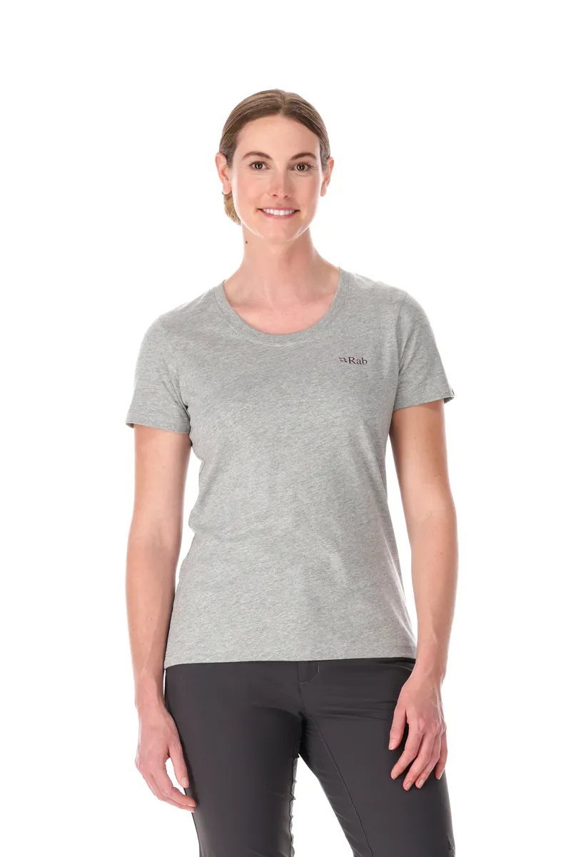 Rab Womens Stance Mountain Peak Tee - Grey Marl-2