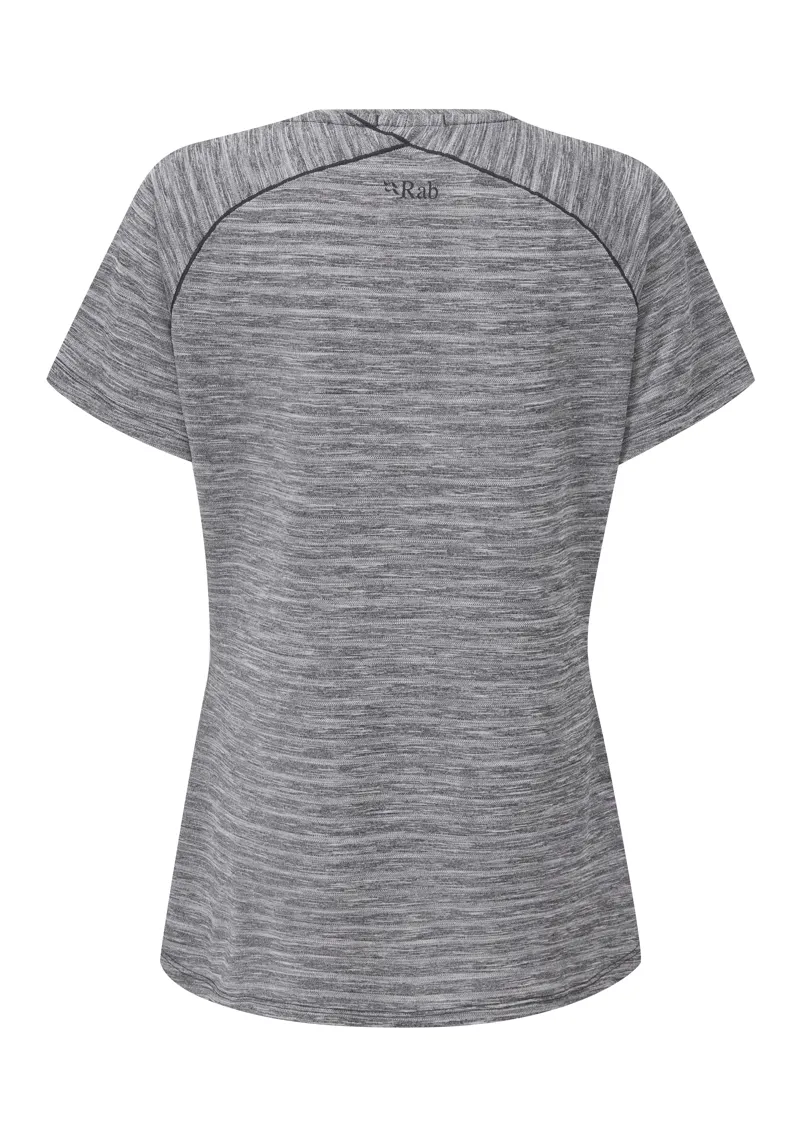 Rab Womens Wisp Tee - Ebony Marl-1