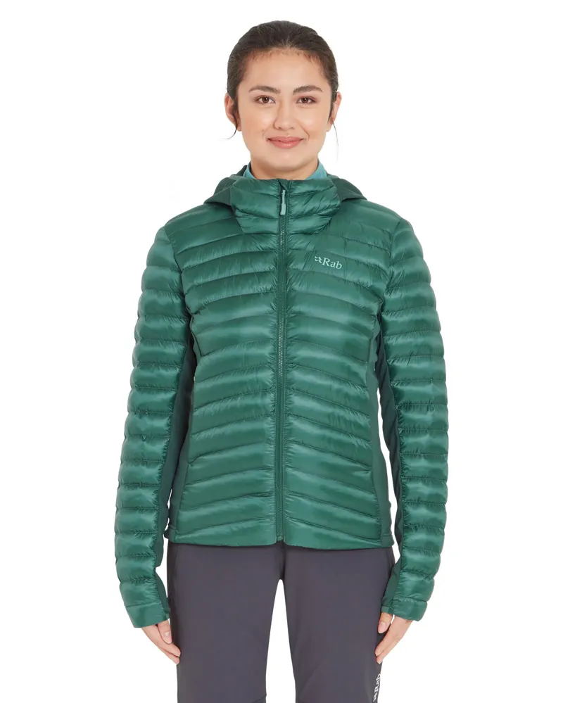 Rab Womens Cirrus Flex Hoody - Eucalyptus-Green Slate-2