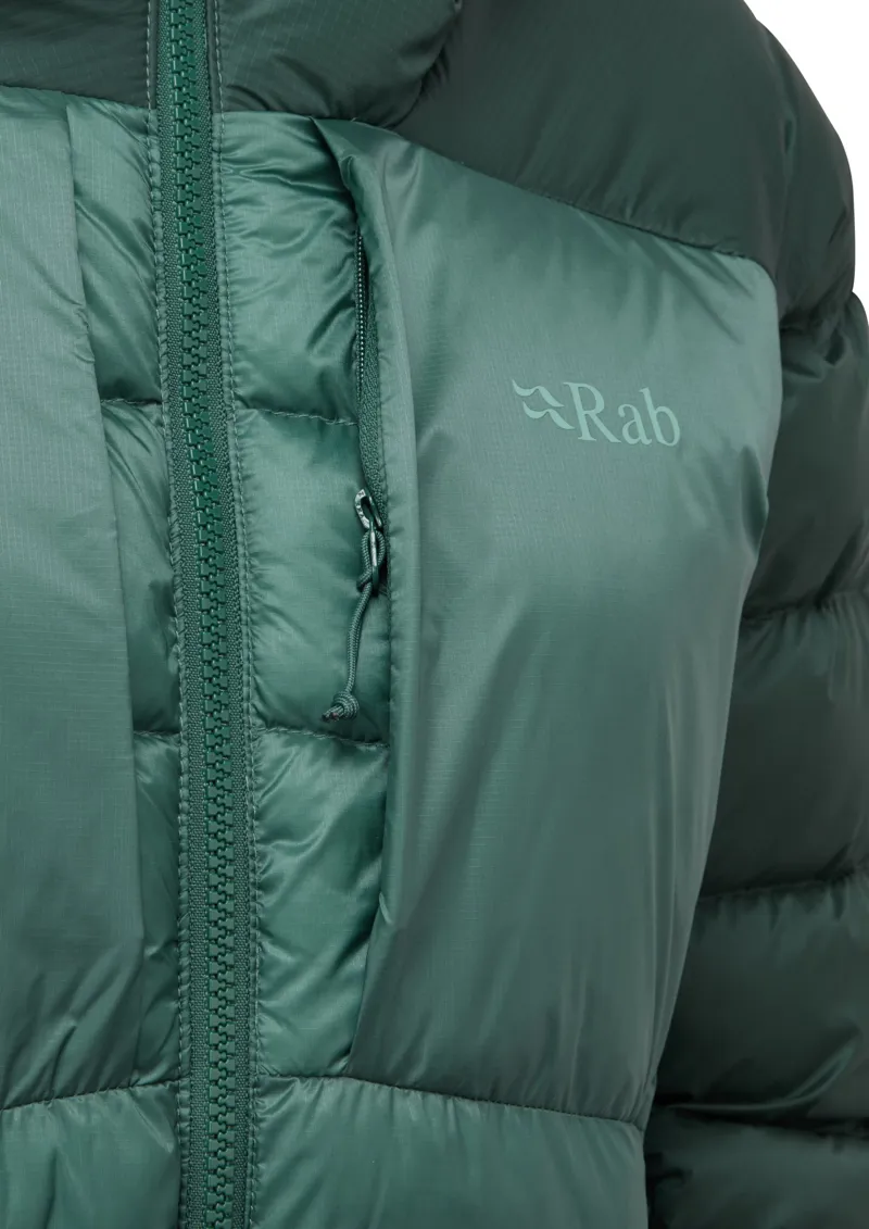 Rab Womens Cirrus Ultra Hoody - Green Slate-Eucalyptus-6