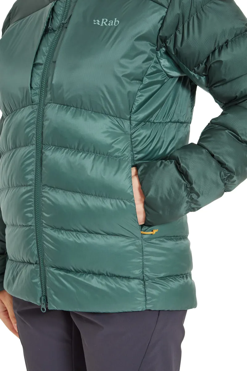 Rab Womens Cirrus Ultra Hoody - Green Slate-Eucalyptus-9