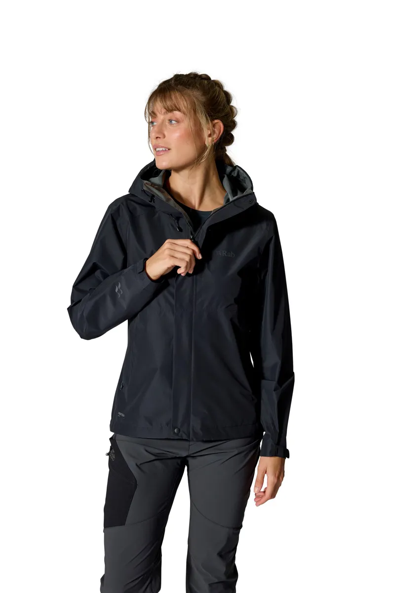 Rab Womens Downpour Jacket - Fig Green-1