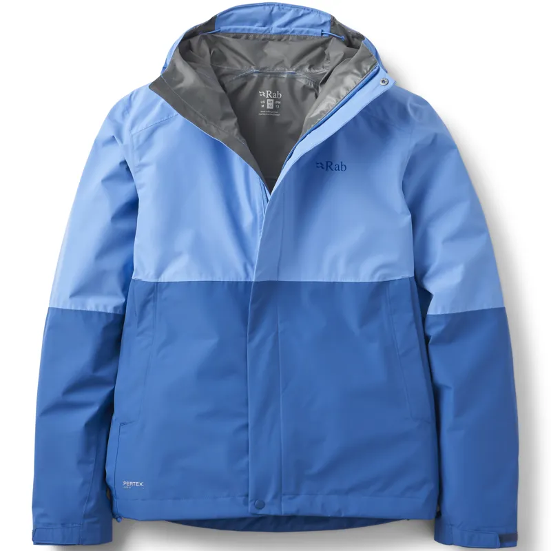 Rab Womens Downpour Jacket - Bluebird-Dark Bluebird