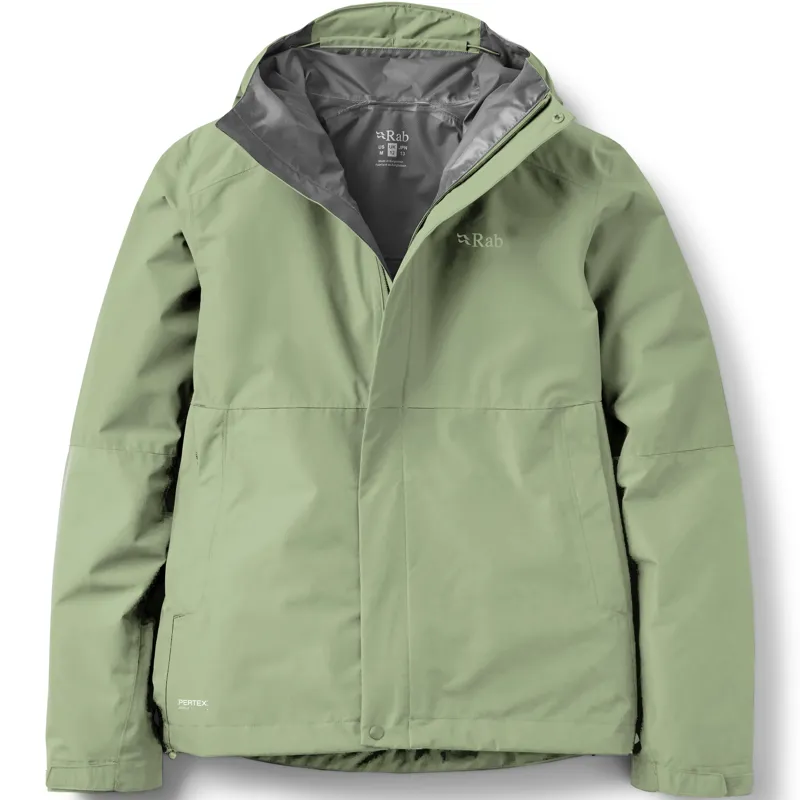 Rab Womens Downpour Jacket - Dark Fig Green
