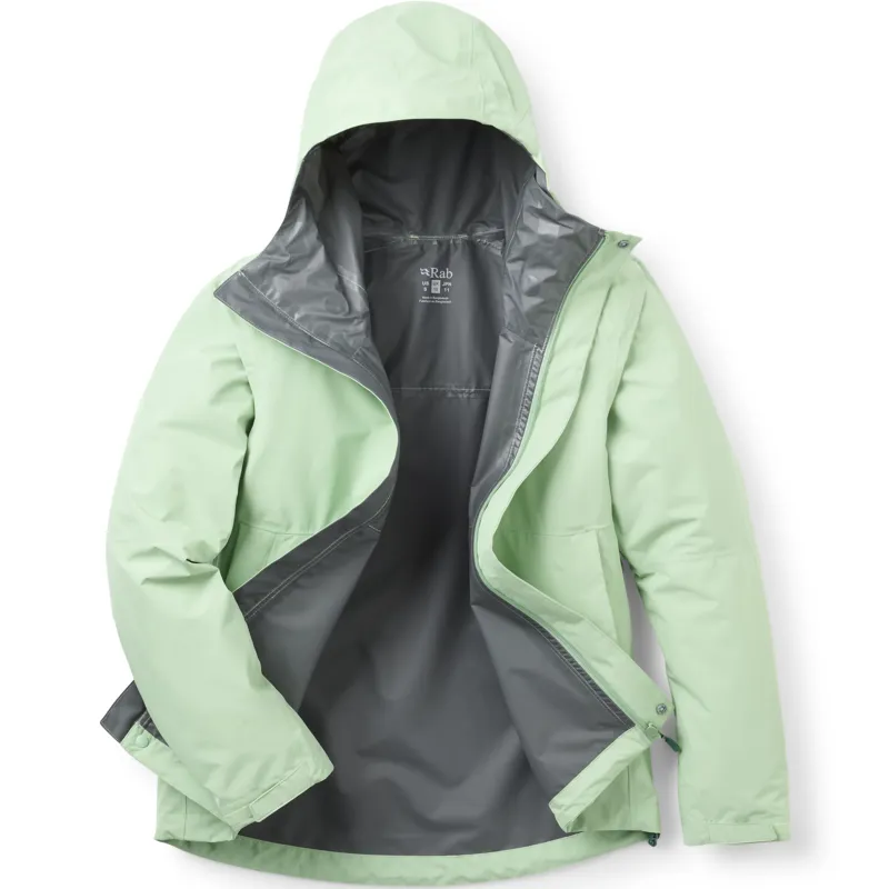 Rab Womens Downpour Jacket - Fig Green-1