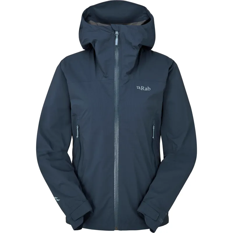 Rab Womens Downpour Light Jacket - Tempest Blue