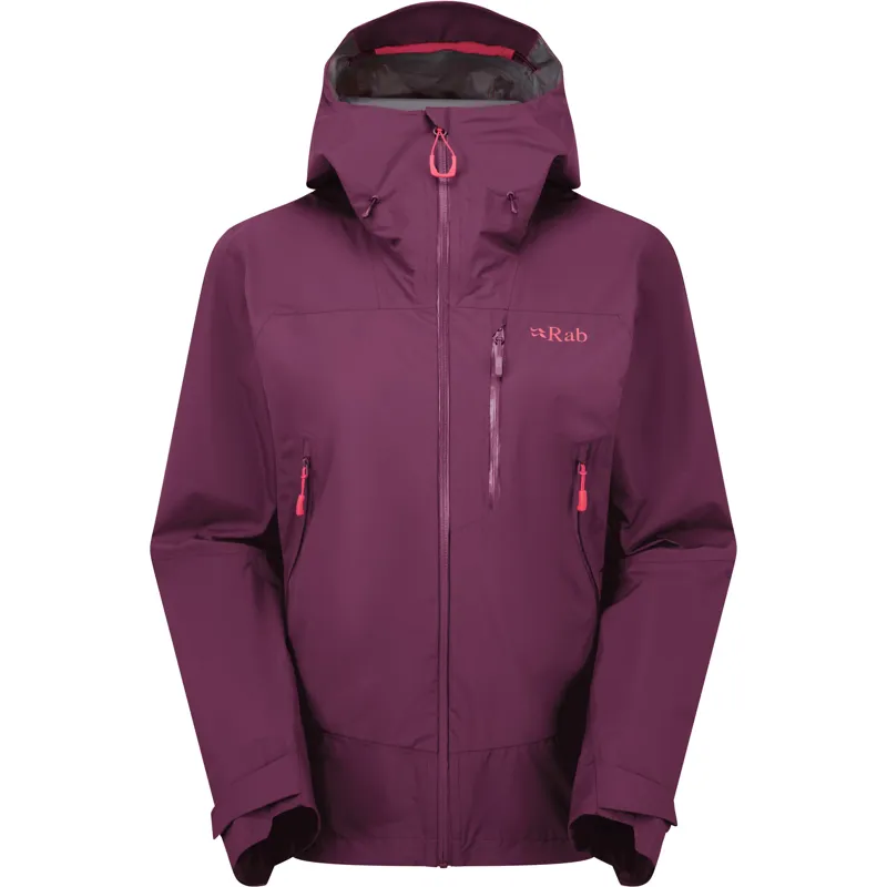 Rab Womens Downpour Mountain Jacket - Mulberry