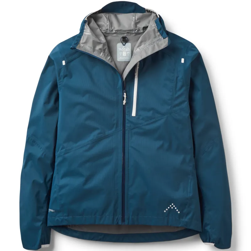 Rab Womens Downpour Trail Light Jacket - Tempest Blue