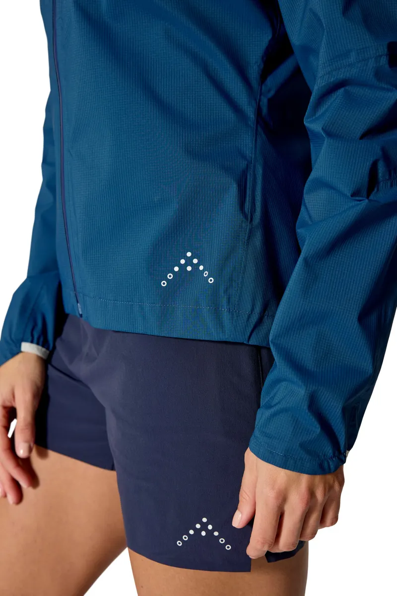 Rab Womens Downpour Trail Light Jacket - Tempest Blue-9