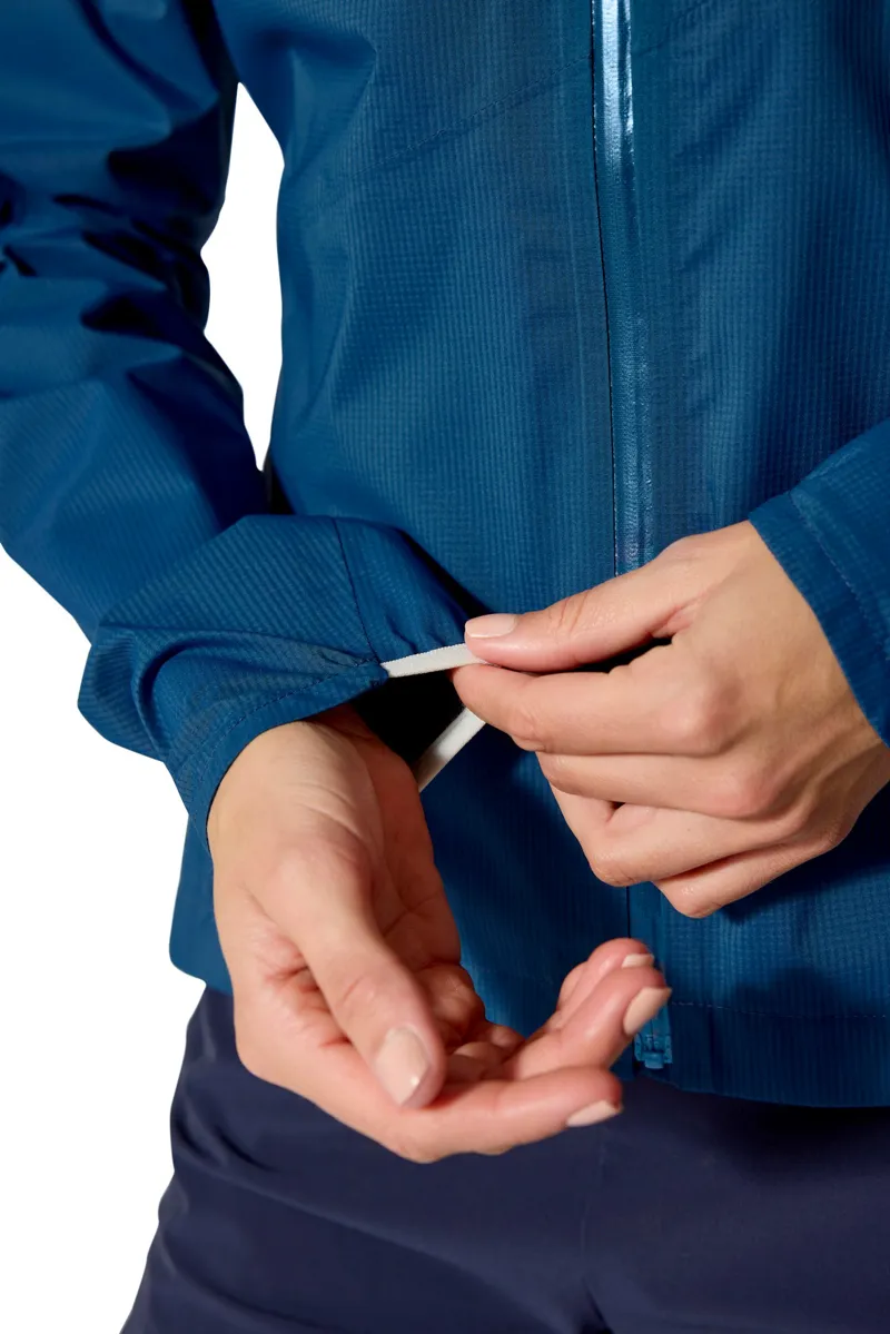 Rab Womens Downpour Trail Light Jacket - Tempest Blue-10