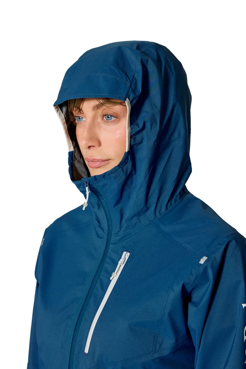 Rab Womens Downpour Trail Light Jacket - Tempest Blue-11