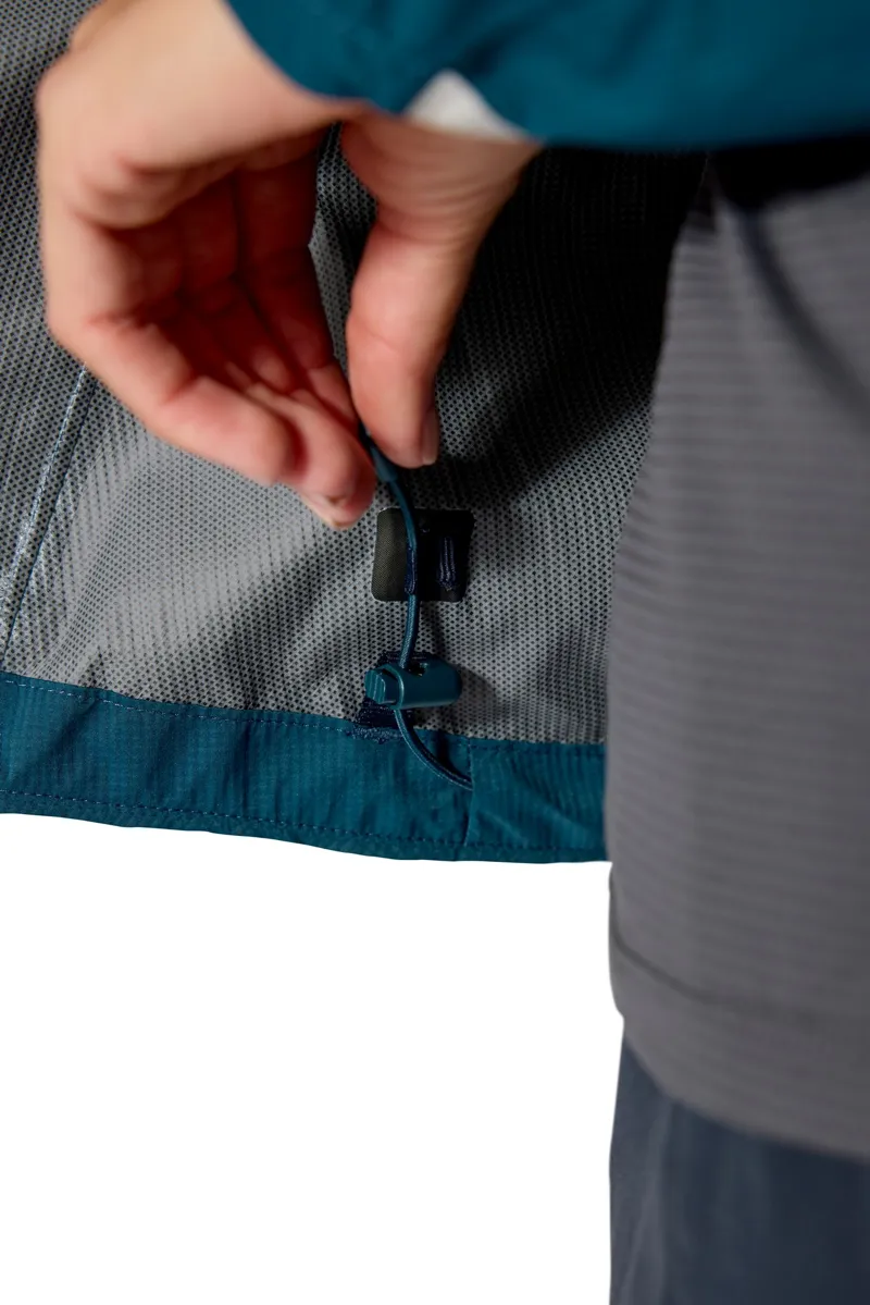 Rab Womens Downpour Trail Light Jacket - Tempest Blue-13
