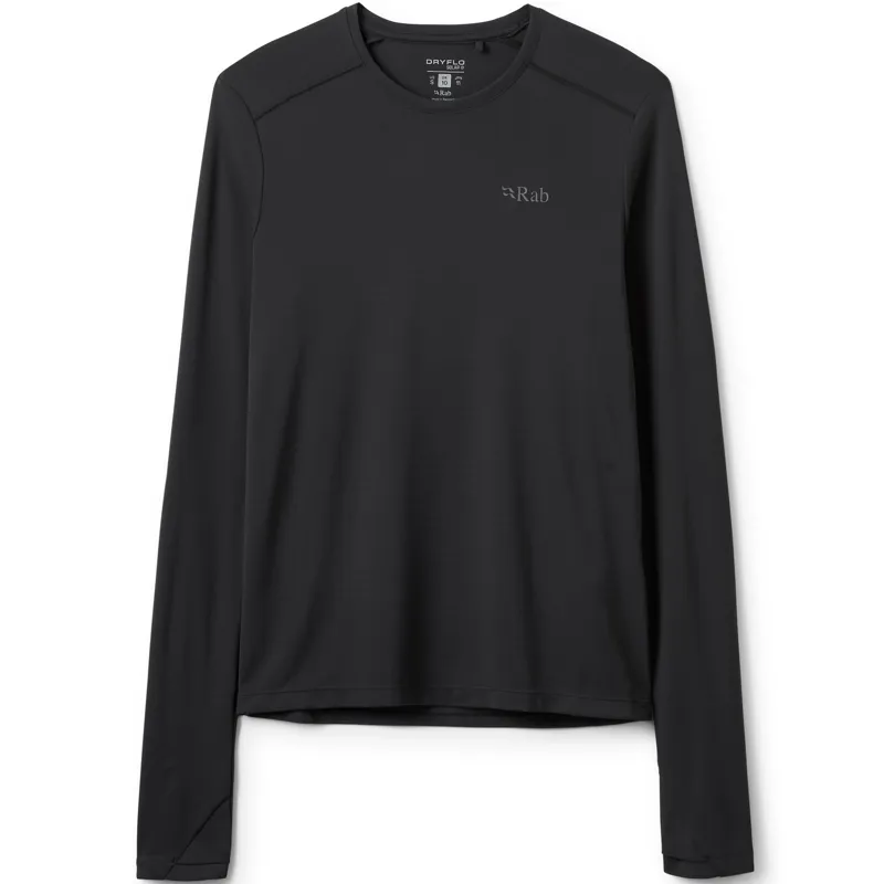 Rab Womens Force Long Sleeved Tee - Black