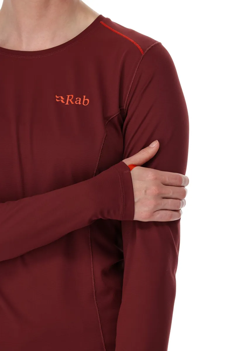 Rab Womens Force Long Sleeved Tee - Beluga-3