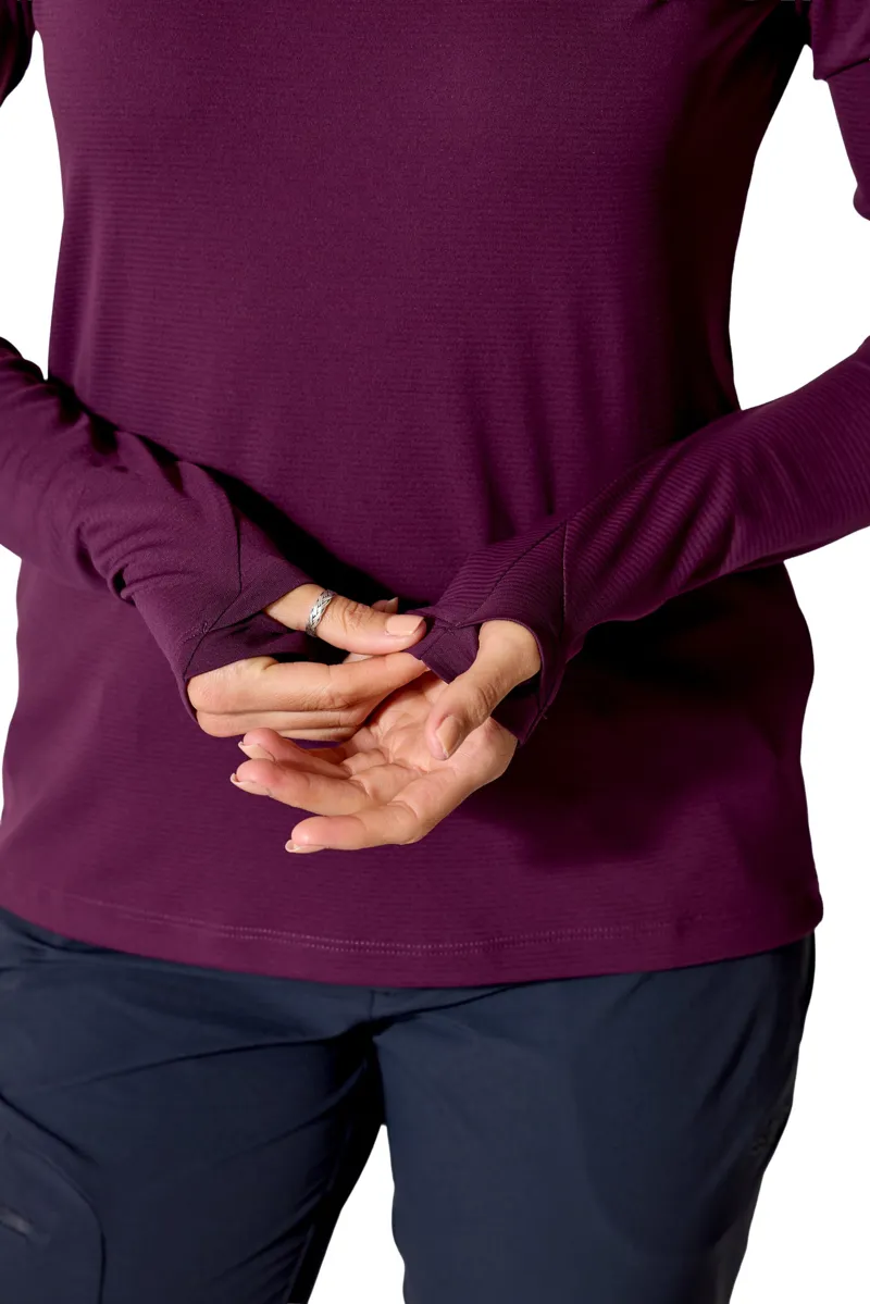 Rab Womens Force Long Sleeved Tee - Mulberry-5