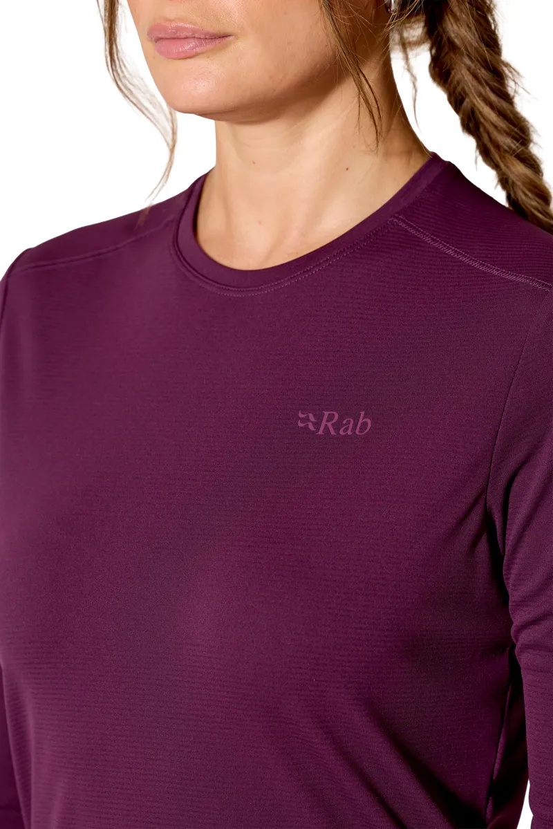 Rab Womens Force Long Sleeved Tee - Mulberry-6