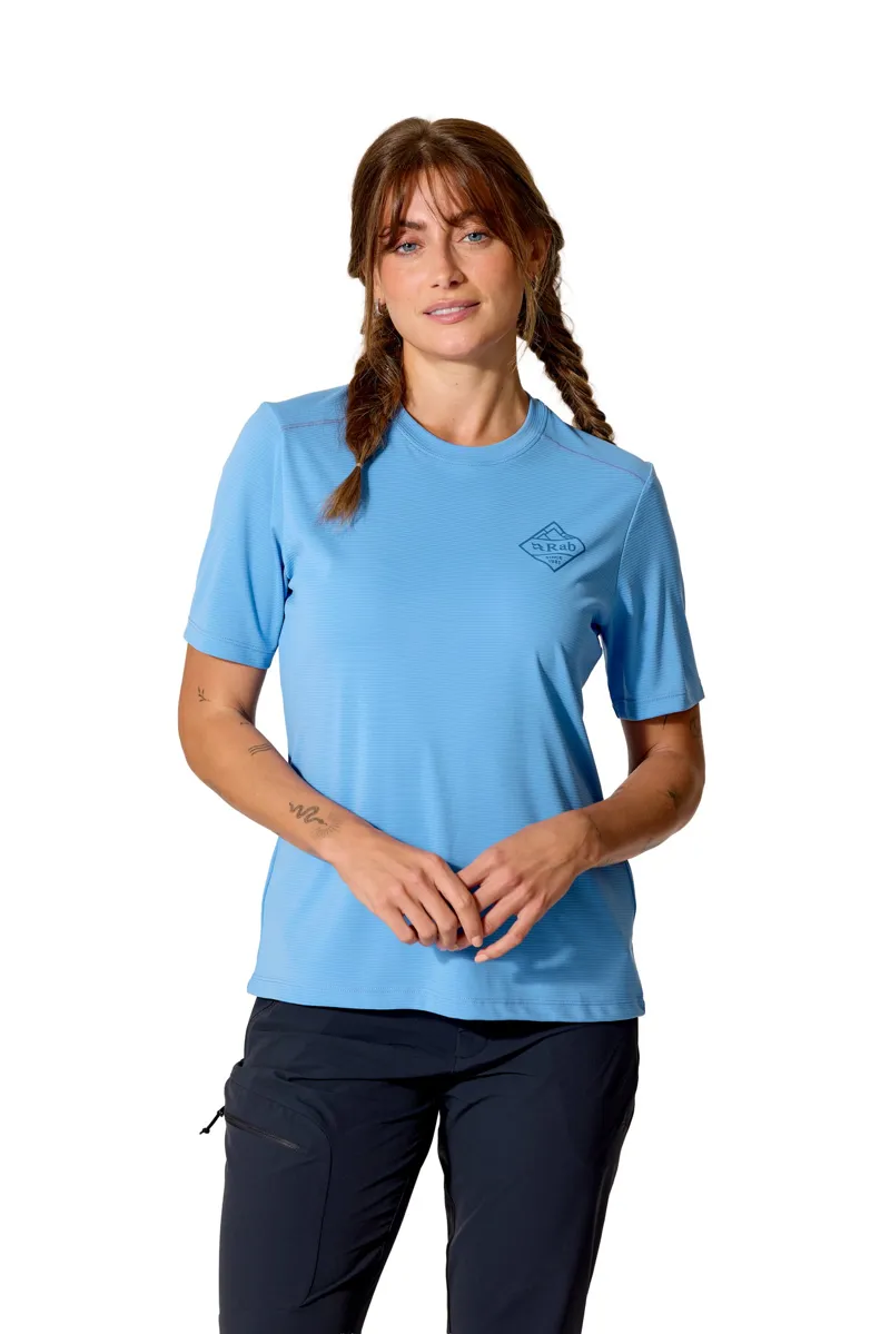 Rab Womens Force Stamp Tee - Bluebird-3