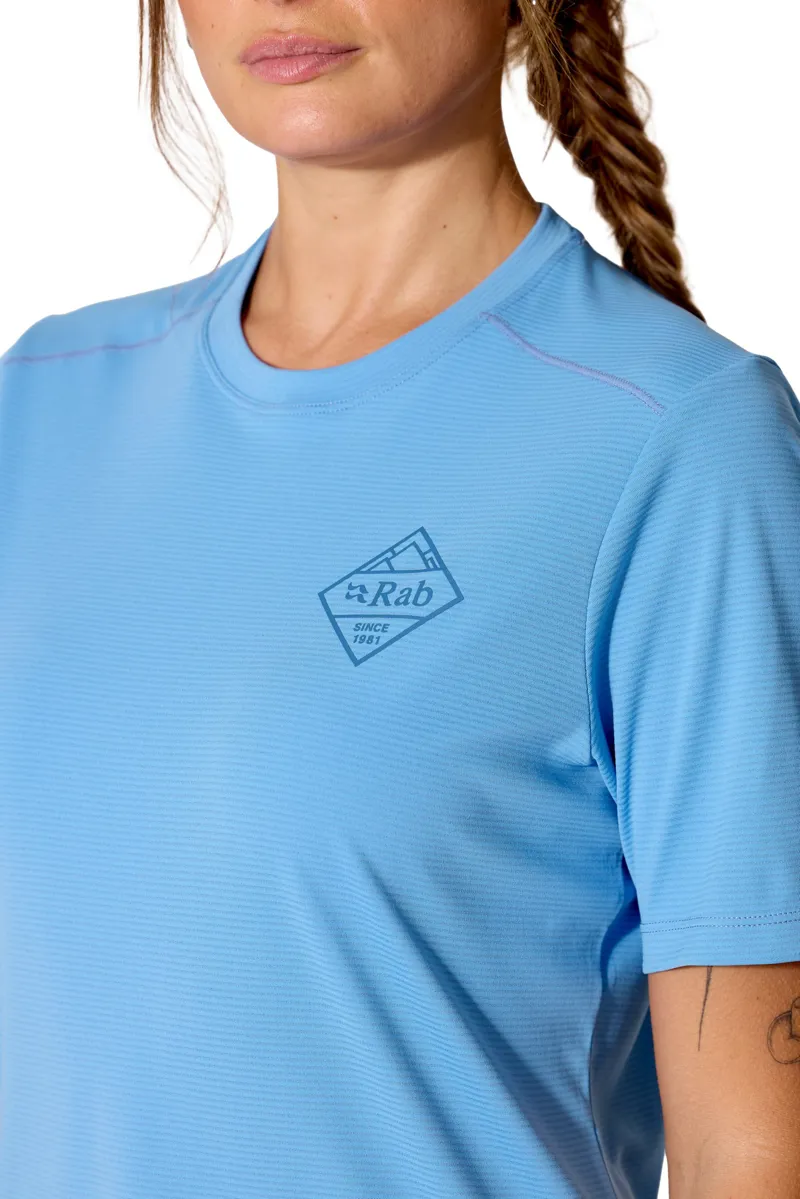 Rab Womens Force Stamp Tee - Bluebird-2