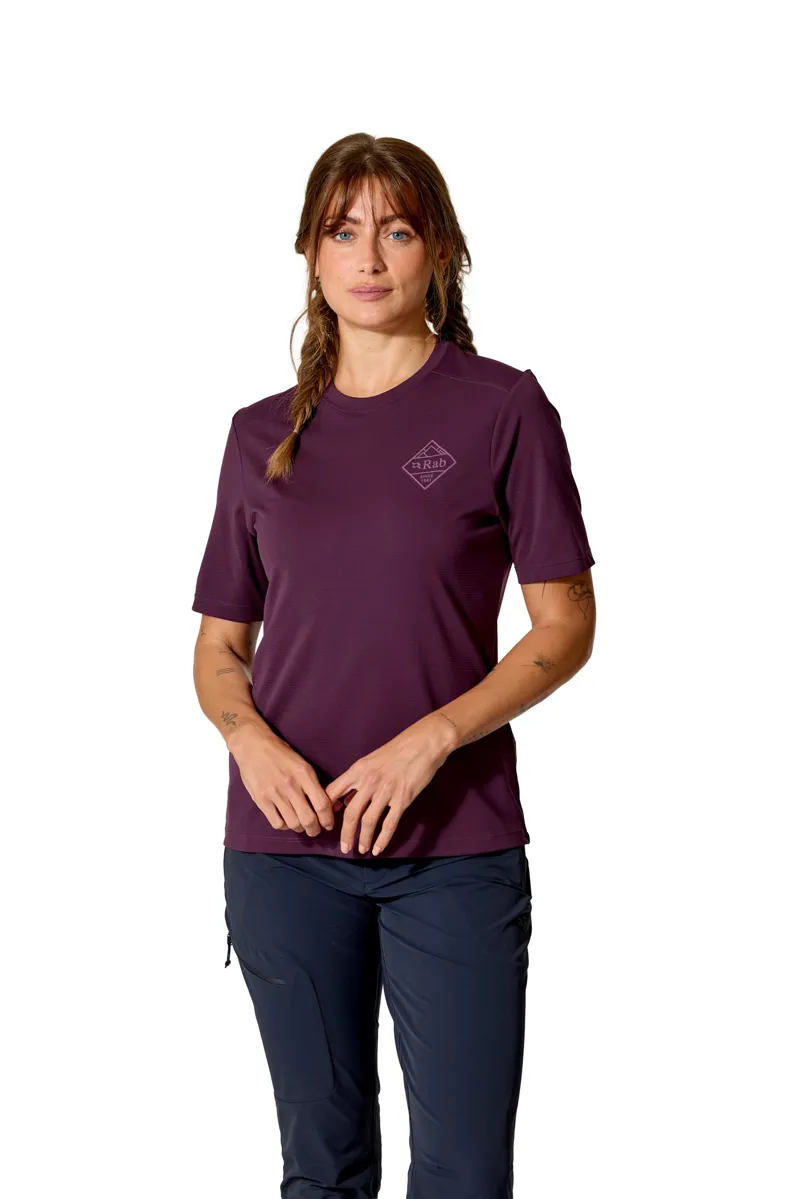 Rab Womens Force Stamp Tee - Mulberry-4