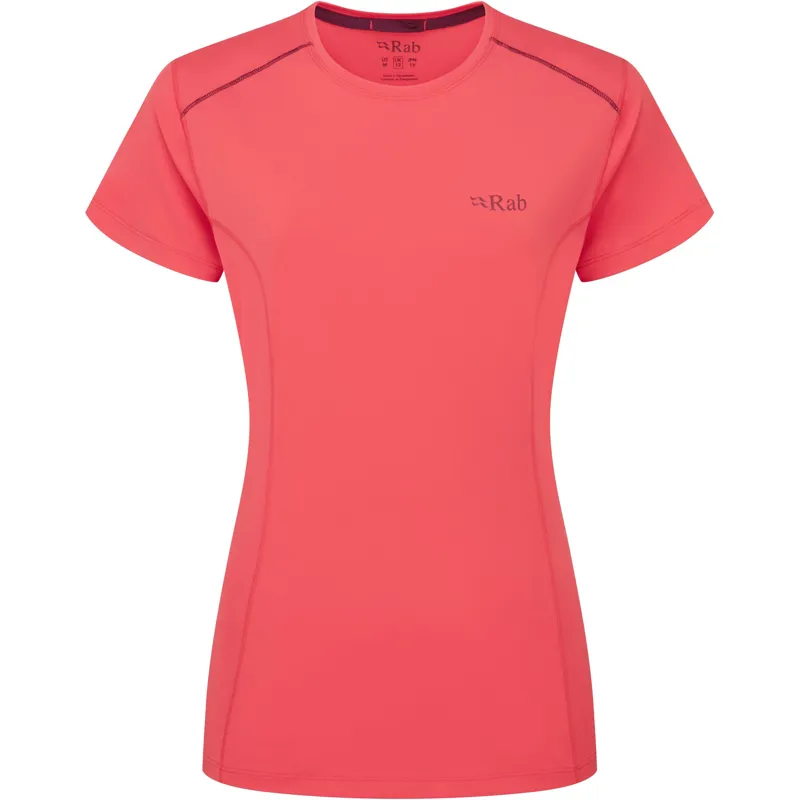 Rab Womens Force Short Sleeved Tee - Hibiscus