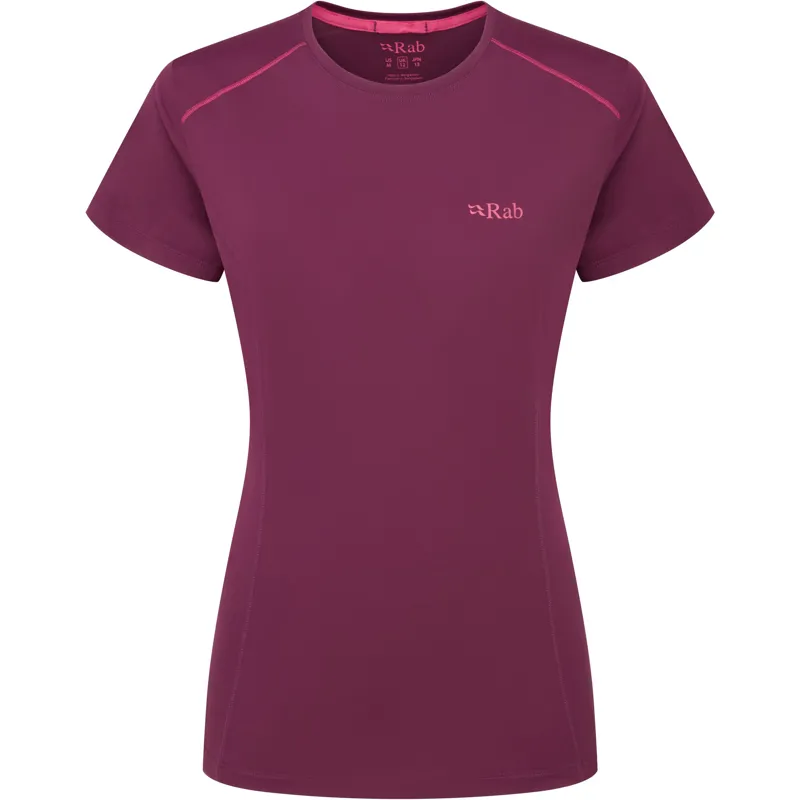 Rab Womens Force Short Sleeved Tee - Mulberry
