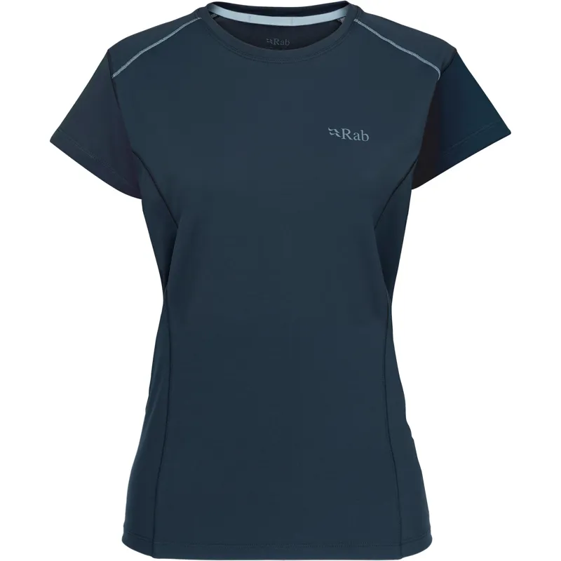Rab Womens Force Short Sleeved Tee - Tempest Blue