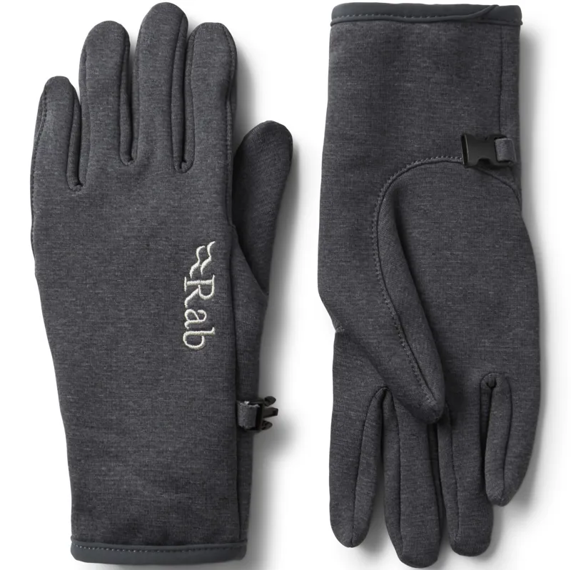 Rab Womens Geon Gloves - Black-Steel Marl