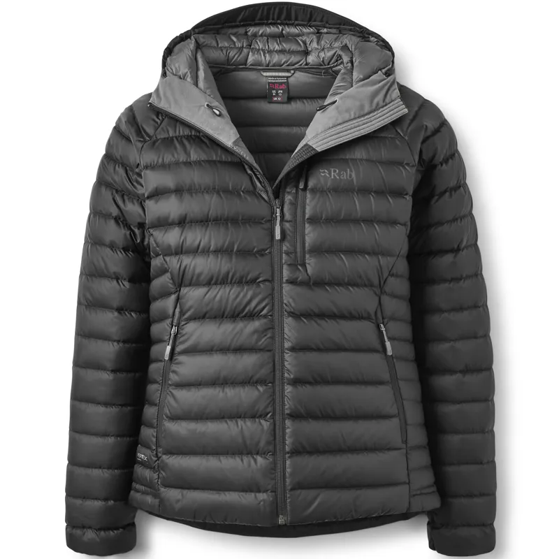 Rab Womens Microlight Alpine Jacket - Black-Graphene