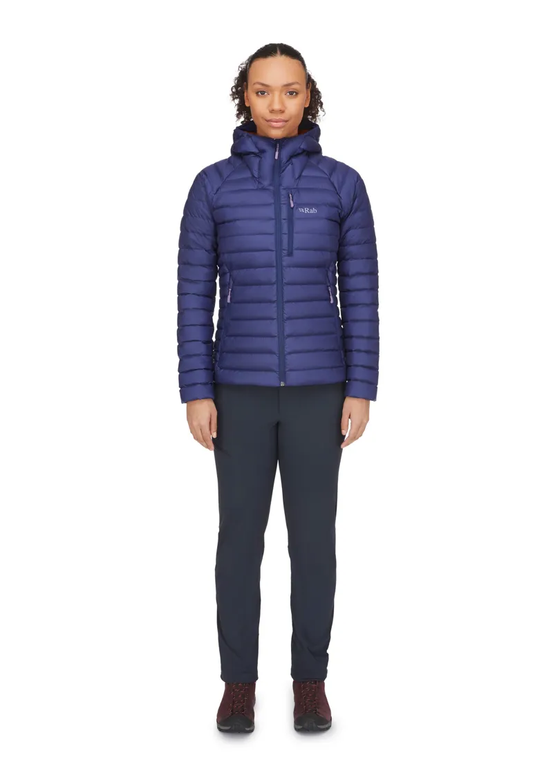 Rab Womens Microlight Alpine Jacket - Patriot Blue-Marmalade-4