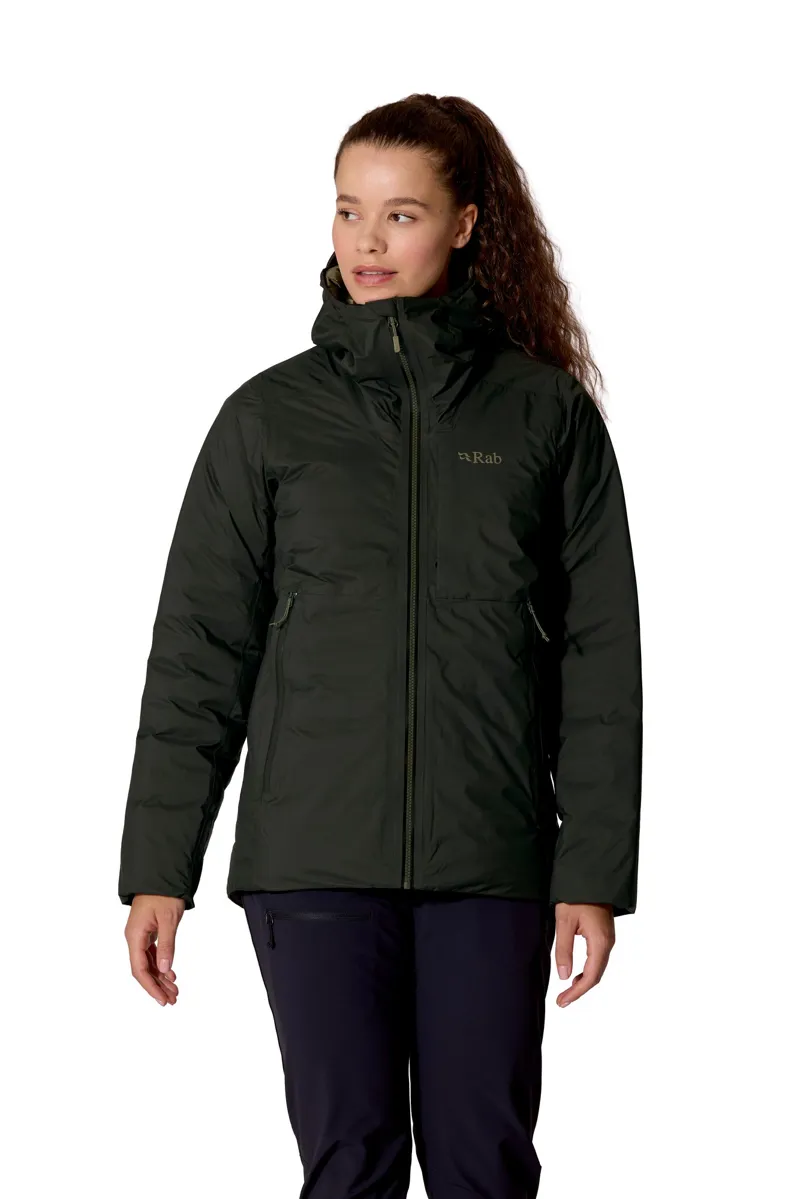Rab Womens Microlight Shield Jacket - Dark Army-4