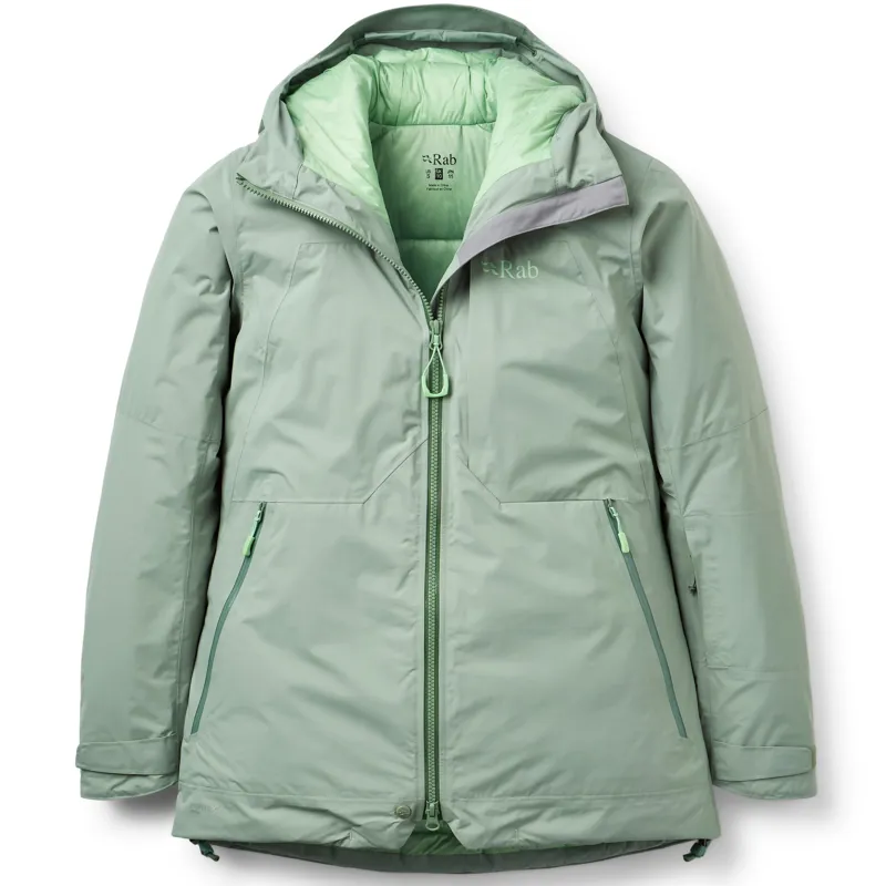 Rab Womens Optical Waterproof Down Jacket - Dark Fig Green