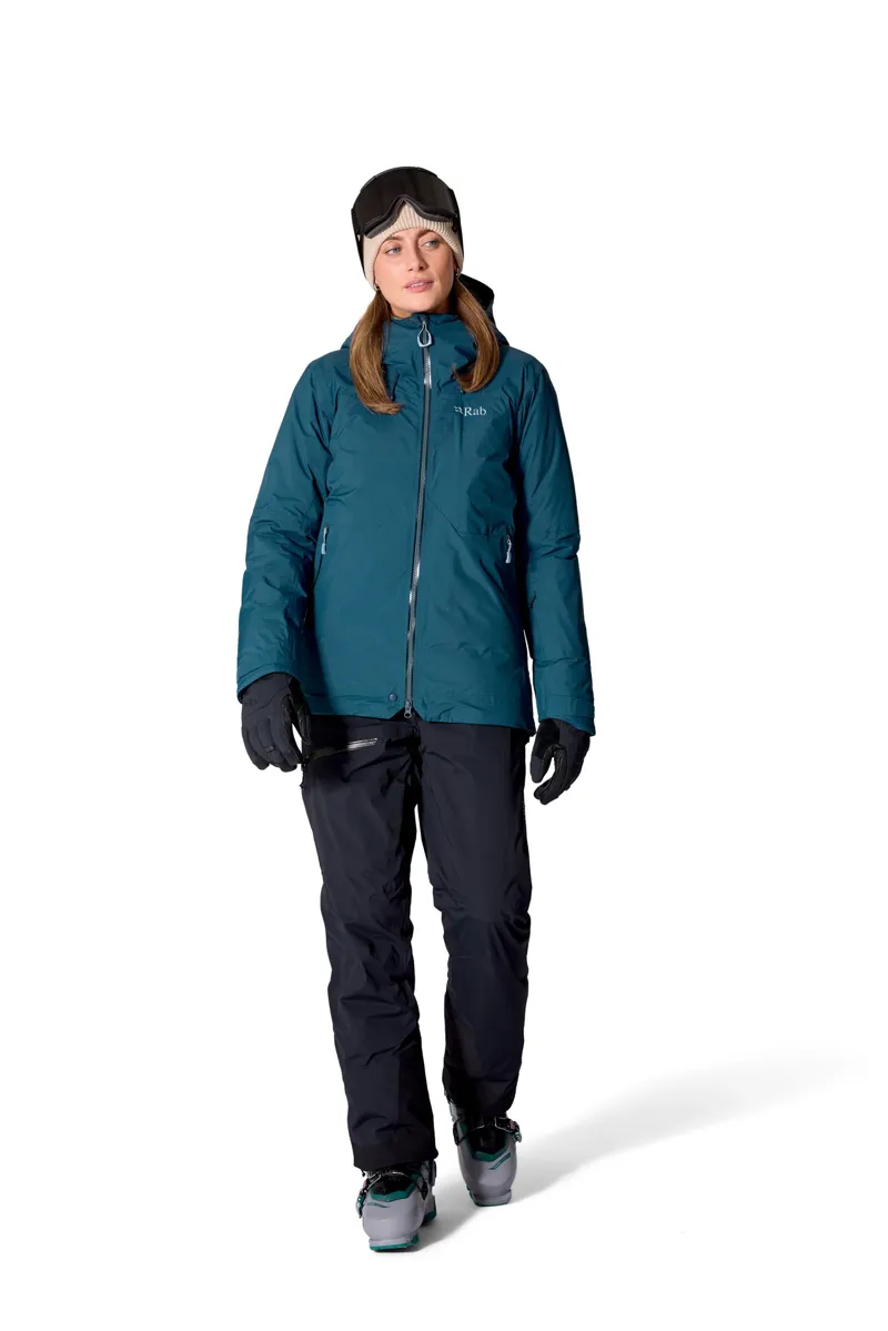 Rab Womens Optical Waterproof Down Jacket - Tempest Blue-2