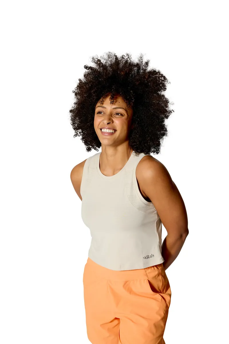 Rab Womens Rivelin Crop Tank - Pebble-3