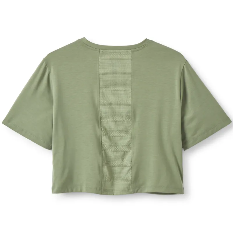 Rab Womens Rivelin Crop Tee - Dark Fig Green-1