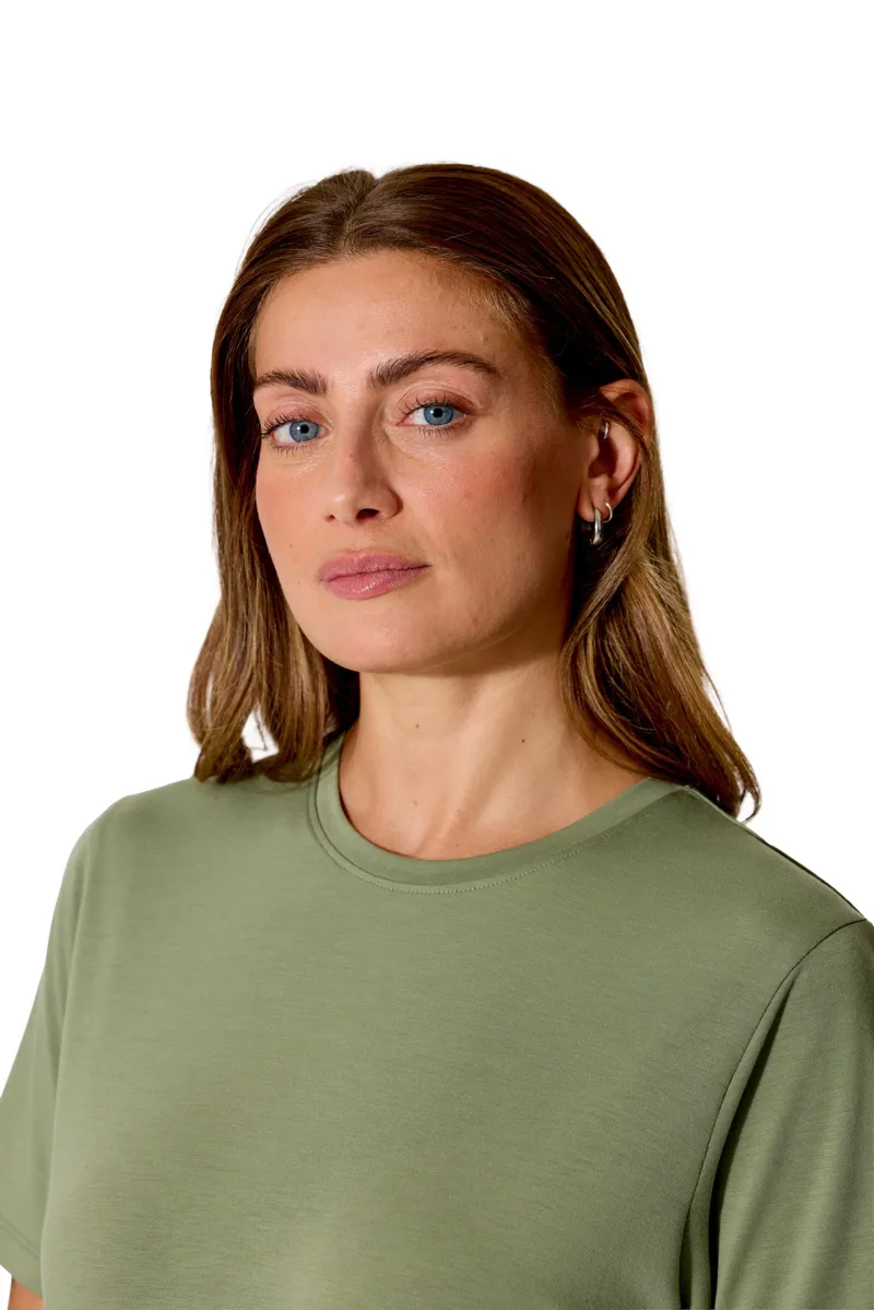 Rab Womens Rivelin Tee - Dark Fig Green-2