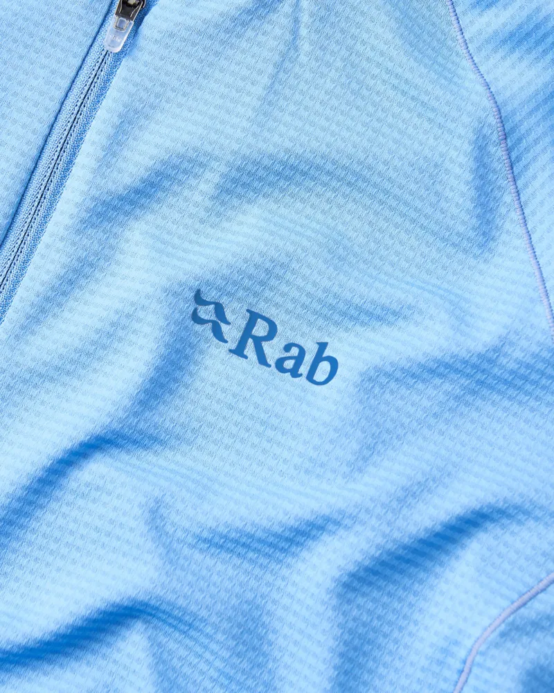 Rab Womens Sonic Long Sleeved Zip-Tee - Bluebird-2