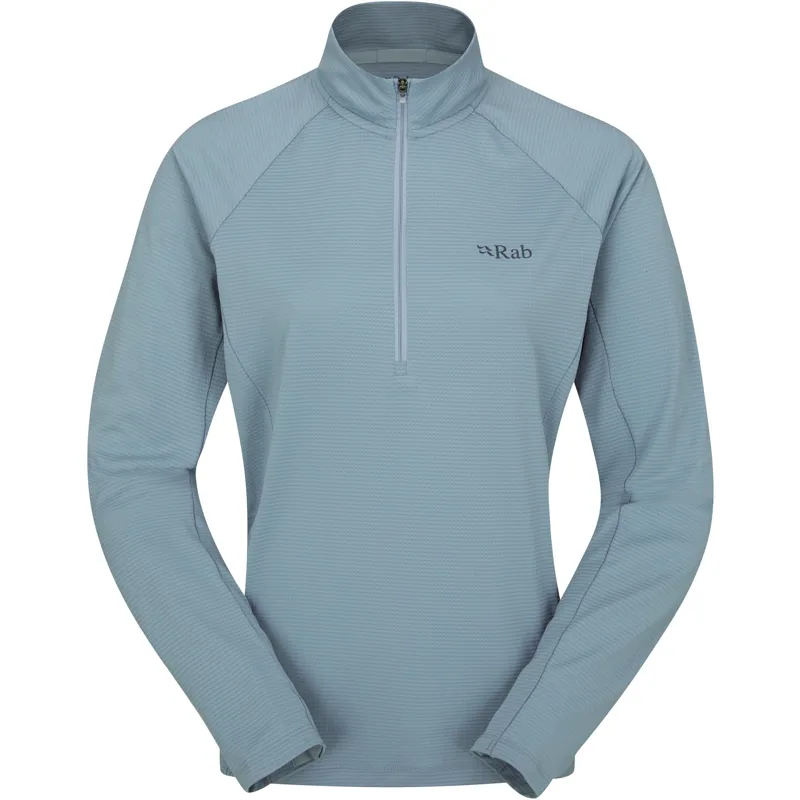Rab Womens Sonic Long Sleeved Zip-Tee - Citadel